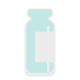 Frasco azul alto de farmacia plano Diseño PNG