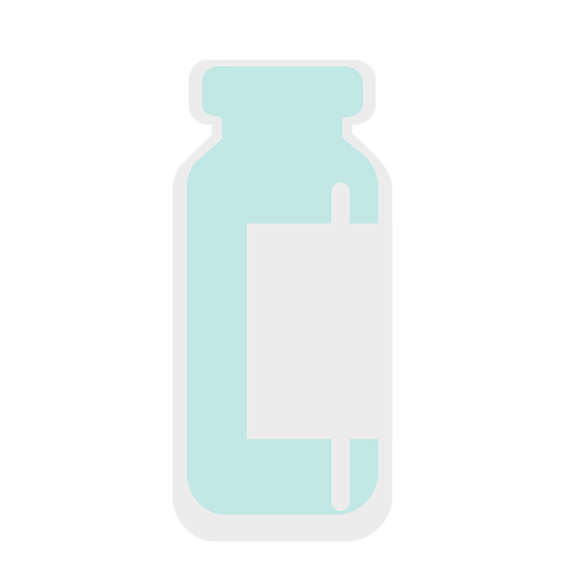 Frasco azul alto de farmacia plano Diseño PNG