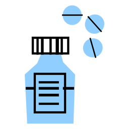 Pills jar color PNG Design