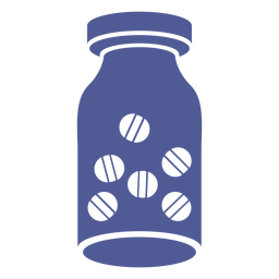 Tarro de pastillas monocromo Diseño PNG