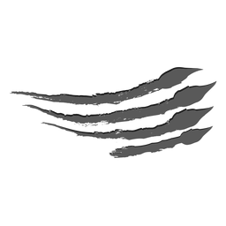 Scratch Claw Monochrome PNG & SVG Design For T-Shirts