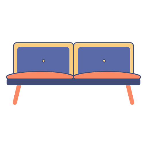 Sofa furniture flat PNG Design
