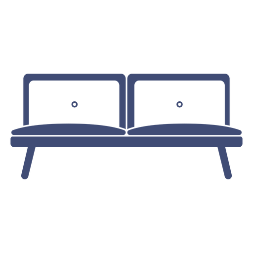 Sofa furniture monochrome PNG Design