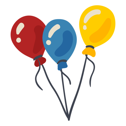 Three balloons color - Transparent PNG & SVG vector file