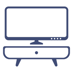 Mueble TV monocromo Diseño PNG