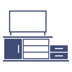 Monocromático de prateleira de TV Desenho PNG
