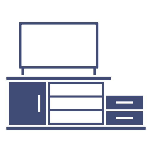 Tv shelf monochrome - Transparent PNG & SVG vector file