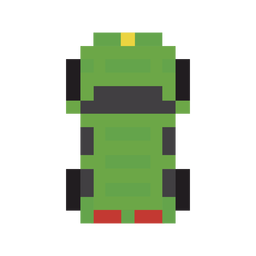 Vehicle car green pixel PNG Design