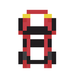 Vehículo coche pixel rojo