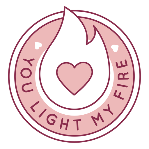 You light fire badge PNG Design