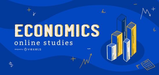 Estudos de economia online cobrem design