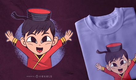 Baixar Vetor De Desenho De T-shirt De Desenho Animado Infantil Ninja