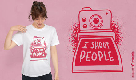 Diseño de camiseta con cita de fotografía divertida