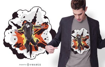 Diseño de camiseta de explosión Diseño de camiseta de explosión