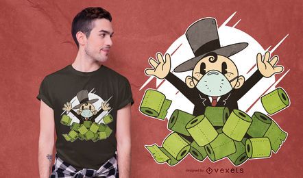 Design sofisticado de t-shirt de papel higiênico