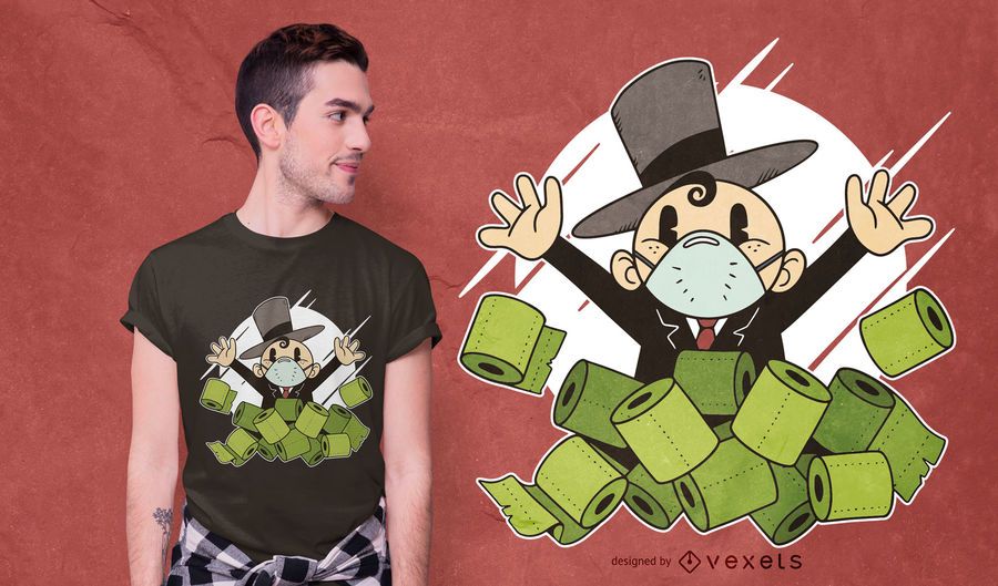 Rich toilet paper t-shirt design Rich toilet paper t-shirt design