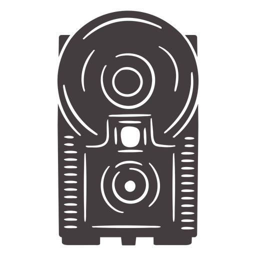 Schwarzes Symbol für antike Blitzkamera PNG-Design