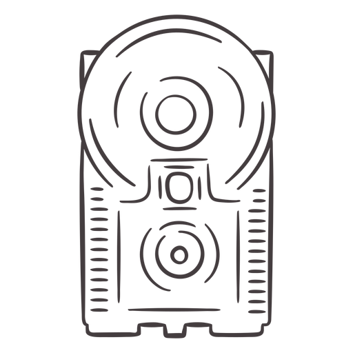 Antique flash camera stroke icon PNG Design