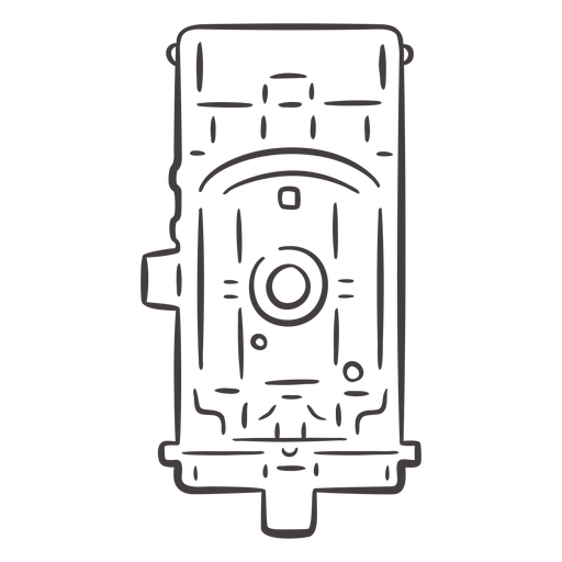 Antikes Kamera-Strichsymbol PNG-Design