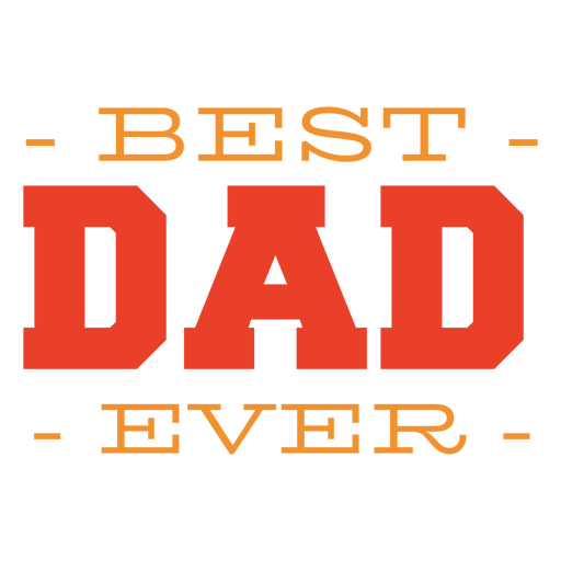 Best dad lettering PNG Design