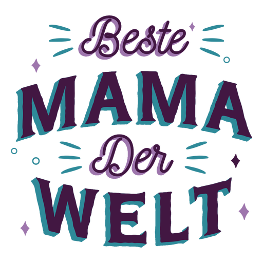Beste mama der volte letras alemanas Diseño PNG
