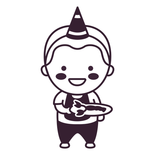 Aniversariante em personagem preto Desenho PNG