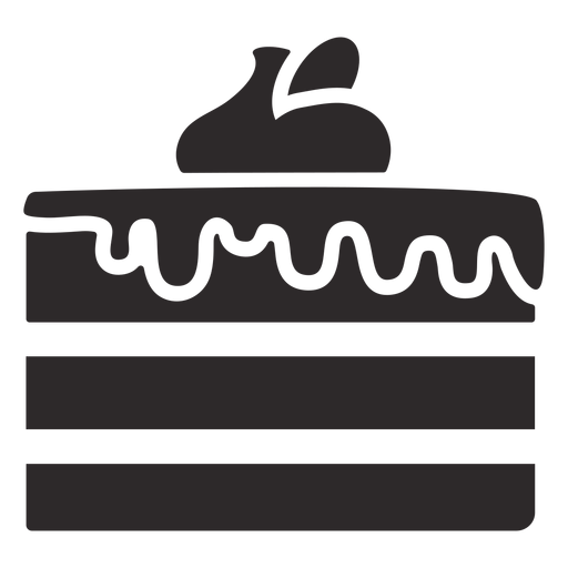 Download Black layered cake with icing - Transparent PNG & SVG vector file