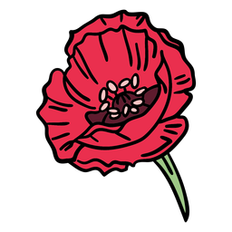 Dibujado a mano flor floreciente Diseño PNG