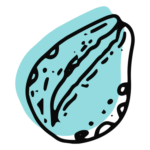 Blauer Molluskenstrich PNG-Design