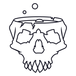 Brauen Schädelschlag PNG-Design