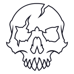 Schädelschlag gebrochen PNG-Design