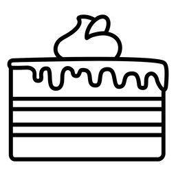 Bolo com curso de biscoito Desenho PNG