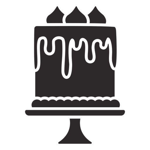 Chocolate cake black PNG Design