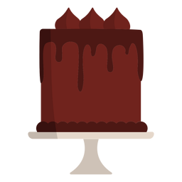 Design PNG E SVG De Bolo De Chocolate Liso Para Camisetas