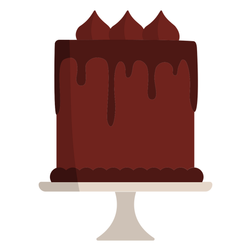 Chocolate cake flat - Transparent PNG & SVG vector file