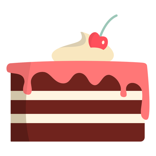 Bolo de chocolate com cobertura de straberry Desenho PNG