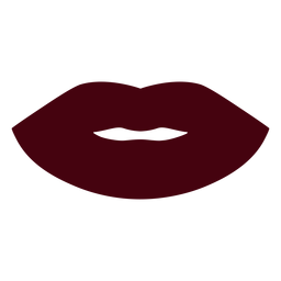 Silueta de labios cerrados Diseño PNG