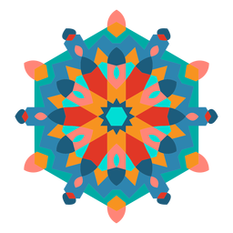 Bunte arabische Artverzierungsflachheit PNG-Design