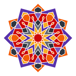 Colorful arabic geometric ornament