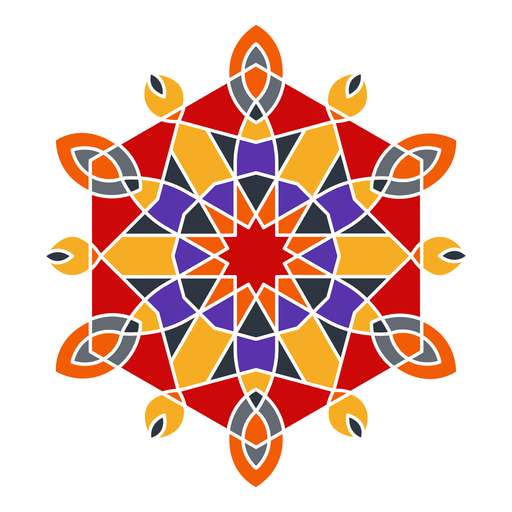 Ornamento geométrico colorido Desenho PNG