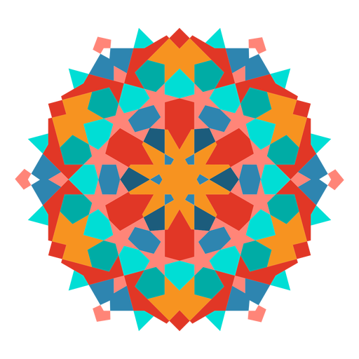 Complex colorful ornament flat - Transparent PNG & SVG vector file