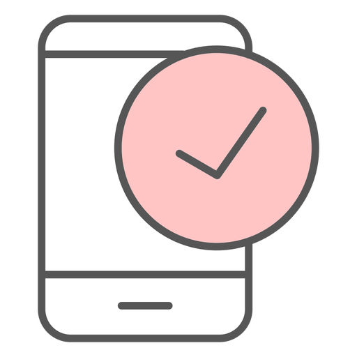 Confirmation app notification color icon PNG Design