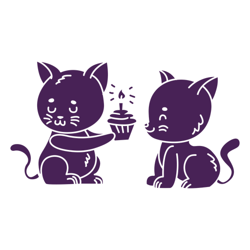 Download Cute kittens birthday flat - Transparent PNG & SVG vector file