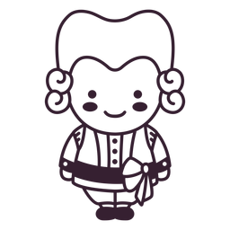 Lindo trazo de personaje de hombre sueco Diseño PNG