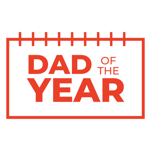 Download Dad of the year lettering - Transparent PNG & SVG vector file
