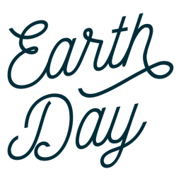 Earth day lettering PNG Design Transparent PNG