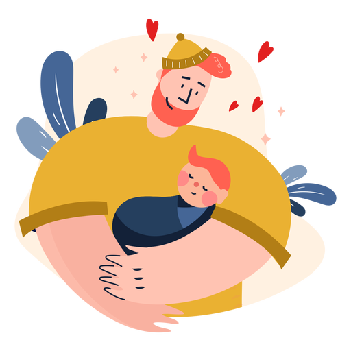 Download Father holding baby character - Transparent PNG & SVG ...