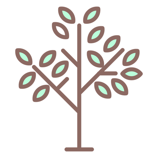 Few leaves tree icon PNG Design