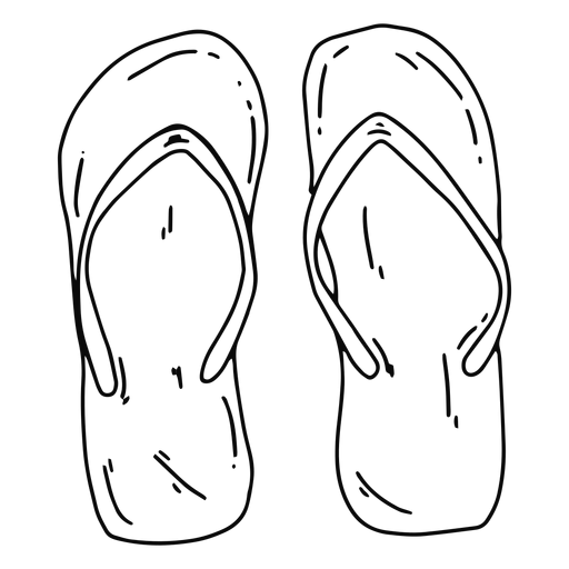 Curso de chinelos Desenho PNG
