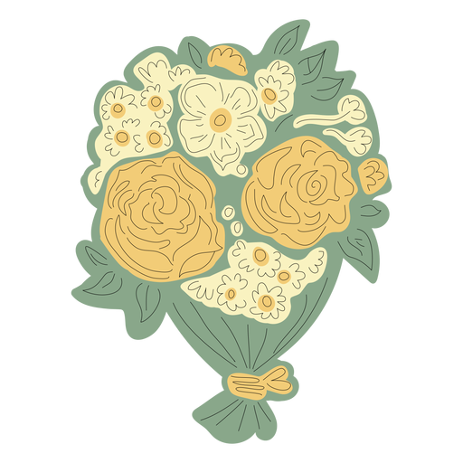 Blumenstrauß Hand gezeichnet PNG-Design